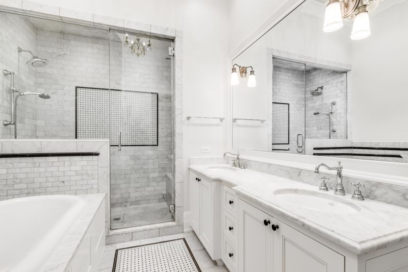 Shower with Recessed Lighting