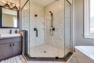 Elegant Shower with Frameless Doors