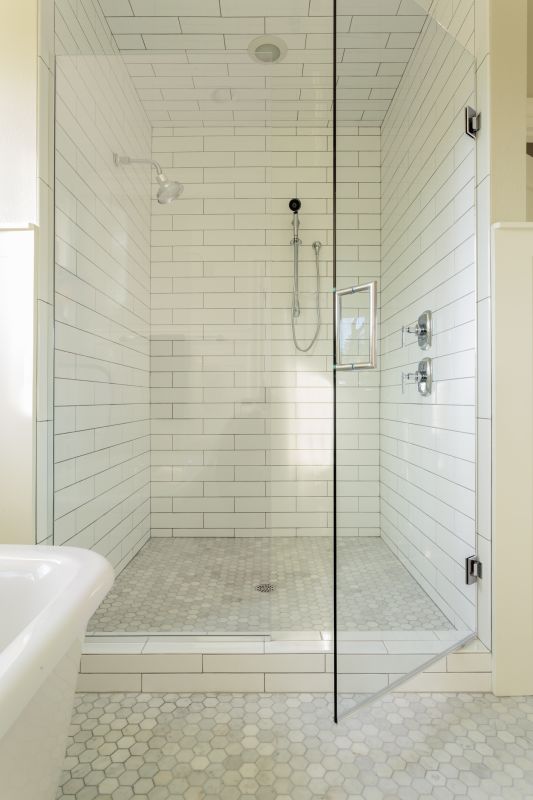 Elegant Shower with Tile Accents